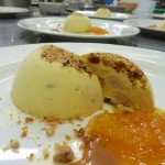 Nougat candy with honey and sugar semifreddo